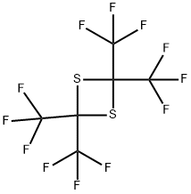 2,2,4,4-tetrakis(trifluoromethyl)-1,3-dithietane 结构式