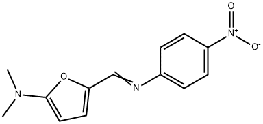 2-Furanamine,  N,N-dimethyl-5-[[(4-nitrophenyl)imino]methyl]- 结构式