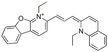 Benzofuro[2,3-b]pyridinium,  1-ethyl-2-[3-(1-ethyl-2(1H)-quinolinylidene)-1-propenyl]-  (9CI) 结构式