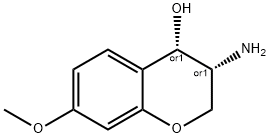 2H-1-Benzopyran-4-ol,3-amino-3,4-dihydro-7-methoxy-,cis-(9CI) 结构式