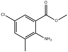 2-氨基-5-氯-3-甲基 - 苯甲酸甲酯 结构式