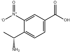 4-[(1R)-1-氨基乙基]-3-硝基苯甲酸 结构式