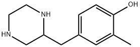 Phenol, 2-methyl-4-(2-piperazinylmethyl)- (9CI) 结构式