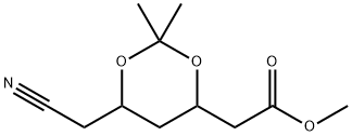 1,3-Dioxane-4-aceticacid,6-(cyanomethyl)-2,2-dimethyl-,methylester(9CI) 结构式