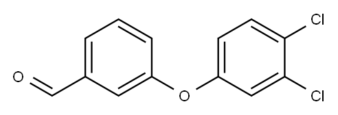 3-(3,4-二氯苯氧基)苯甲醛 结构式