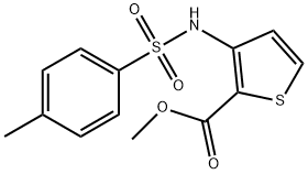 3-((4-甲基苯基)磺酰氨基)噻吩-2-羧酸甲酯 结构式