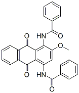 N,N'-(9,10-dihydro-2-methoxy-9,10-dioxoanthracene-1,4-diyl)bis(benzamide) 结构式