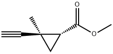 Cyclopropanecarboxylic acid, 2-ethynyl-2-methyl-, methyl ester, trans- (9CI) 结构式