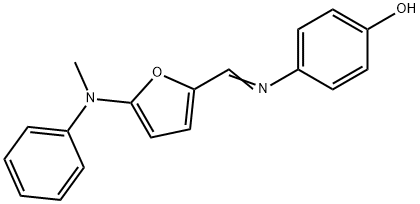 Phenol,  4-[[[5-(methylphenylamino)-2-furanyl]methylene]amino]- 结构式