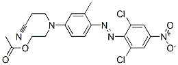 3-[[2-(乙酰氧)乙基][4-[(2,6-二氯-4-硝基苯基)偶氮]-3-甲基苯基]氨基]丙腈 结构式