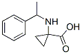 Cyclopropanecarboxylic acid, 1-[(1-phenylethyl)amino]- (9CI) 结构式