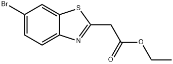 ETHYL 2-(6-BROMOBENZO[D]THIAZOL-2-YL)ACETATE 结构式