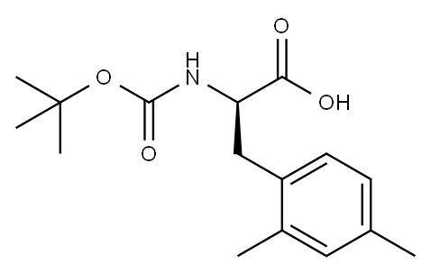 BOC-2,4-二甲基-D-苯丙氨酸 结构式