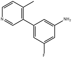 Benzenamine, 3-fluoro-5-(4-methyl-3-pyridinyl)- (9CI) 结构式