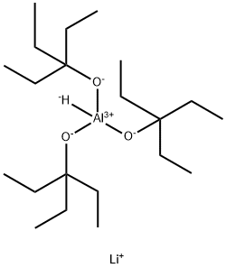 三[(3-乙基-3-戊基)氧]氢化铝锂 结构式