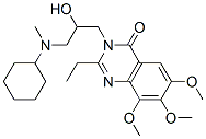 4(3H)-Quinazolinone,  3-[3-(cyclohexylmethylamino)-2-hydroxypropyl]-2-ethyl-6,7,8-trimethoxy- 结构式