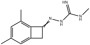 Hydrazinecarboximidamide, 2-(3,5-dimethylbicyclo[4.2.0]octa-1,3,5-trien-7-ylidene)-N-methyl- (9CI) 结构式