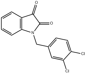 1-(3,4-二氯苄基)-1H-吲哚-2,3-二酮 结构式