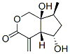 Cyclopenta[c]pyran-3(1H)-one, hexahydro-5,7a-dihydroxy-7-methyl-4-methylene-, (4aS,5S,7S,7aS)- (9CI) 结构式