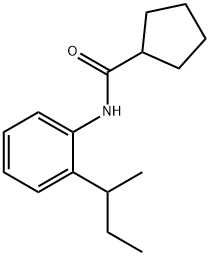 Cyclopentanecarboxamide, N-[2-(1-methylpropyl)phenyl]- (9CI) 结构式