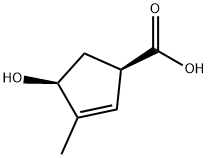 2-Cyclopentene-1-carboxylic acid, 4-hydroxy-3-methyl-, cis- (9CI) 结构式