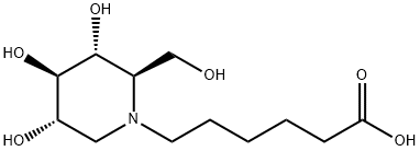 N-5-Carboxypentyl-1-deoxynojirimycin 结构式