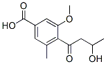 3-Methoxy-4-(3-hydroxybutyryl)-5-methylbenzoic acid 结构式