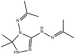 1,2,4-Triazolidin-3-one,5,5-dimethyl-4-[(1-methylethylidene)amino]-,(1-methylethylidene)hydrazone(9CI) 结构式