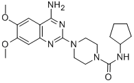 4-(4-Amino-6,7-dimethoxy-2-quinazolinyl)-N-cyclopentyl-1-piperazinecar boxamide 结构式