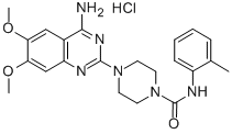 1-Piperazinecarboxamide, 4-(4-amino-6,7-dimethoxy-2-quinazolinyl)-N-(2 -methylphenyl)-, hydrochloride 结构式