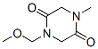 2,5-Piperazinedione,1-(methoxymethyl)-4-methyl-(9CI) 结构式
