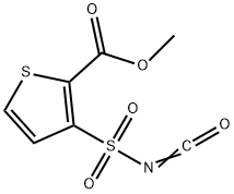 2-甲氧基羰基噻吩-3-磺酰基异氰酸酯 结构式