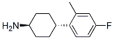 Cyclohexanamine, 4-(4-fluoro-2-methylphenyl)-, trans- (9CI) 结构式