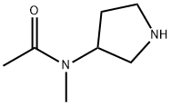 3-(N-乙酰基-N-甲氨基)吡咯烷 结构式