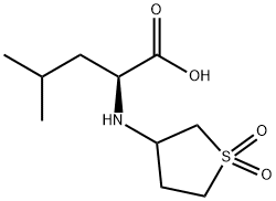2-(1,1-DIOXO-TETRAHYDRO-1LAMBDA6-THIOPHEN-3-YLAMINO)-4-METHYL-PENTANOIC ACID 结构式