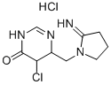 5-CHLORO-6-((2-IMINOPYRROLIDIN-1-YL)METHYL)-5,6-DIHYDROPYRIMIDIN-4(3H)-ONE HYDROCHLORIDE 结构式