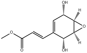 2-Propenoic acid, 3-[(1S,2R,5S,6R)-2,5-dihydroxy-7-oxabicyclo[4.1.0]hept-3-en-3-yl]-, methyl ester, (2E)- (9CI) 结构式