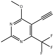 Pyrimidine, 5-ethynyl-4-methoxy-2-methyl-6-(trifluoromethyl)- (9CI) 结构式