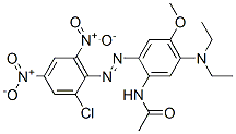 N-[2-[(2-氯-4,6-二硝基苯基)偶氮]-5-(二乙氨基)-4-甲氧基苯基]-乙酰胺 结构式