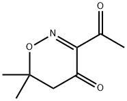 4H-1,2-Oxazin-4-one, 3-acetyl-5,6-dihydro-6,6-dimethyl- (9CI) 结构式