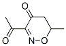 4H-1,2-Oxazin-4-one, 3-acetyl-5,6-dihydro-6-methyl- (9CI) 结构式