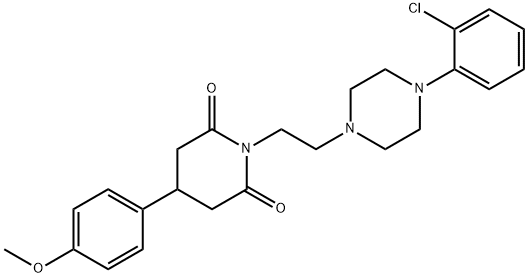 1-(2-(4-(2-Chlorophenyl)-1-piperazinyl)ethyl)-4-(4-methoxyphenyl)-2,6- piperidinedine 结构式