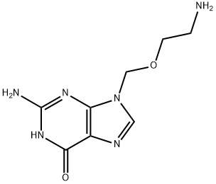 9-((2-aminoethoxy)methyl)guanine 结构式