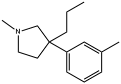 Pyrrolidine, 1-methyl-3-(3-methylphenyl)-3-propyl- (9CI) 结构式