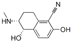 1-Naphthalenecarbonitrile, 5,6,7,8-tetrahydro-2,5-dihydroxy-6-(methylamino)-, cis- (9CI) 结构式