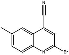 4-Quinolinecarbonitrile,  2-bromo-6-methyl- 结构式