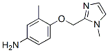 Benzenamine, 3-methyl-4-[(1-methyl-1H-imidazol-2-yl)methoxy]- (9CI) 结构式
