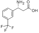 (R)-3-氨基-3-(3-三氟甲基苯基)丙酸 结构式
