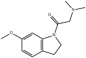 2-(二甲氨基)-1-(6-甲氧基吲哚啉-1-基)乙-1-酮 结构式