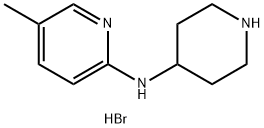 N-(5-甲基吡啶-2-基)哌啶-4-胺二盐酸盐 结构式